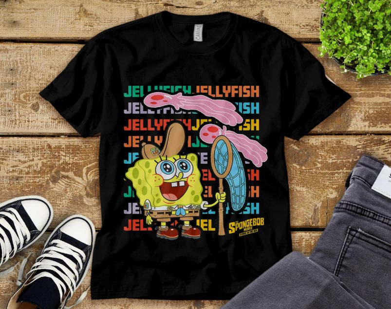 Spongebob Squarepants  Sponge On The Run Jellyfish Stack Unisex T-Shirt