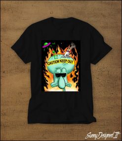 Squidward Head In Space KEEP OUT T-Shirt