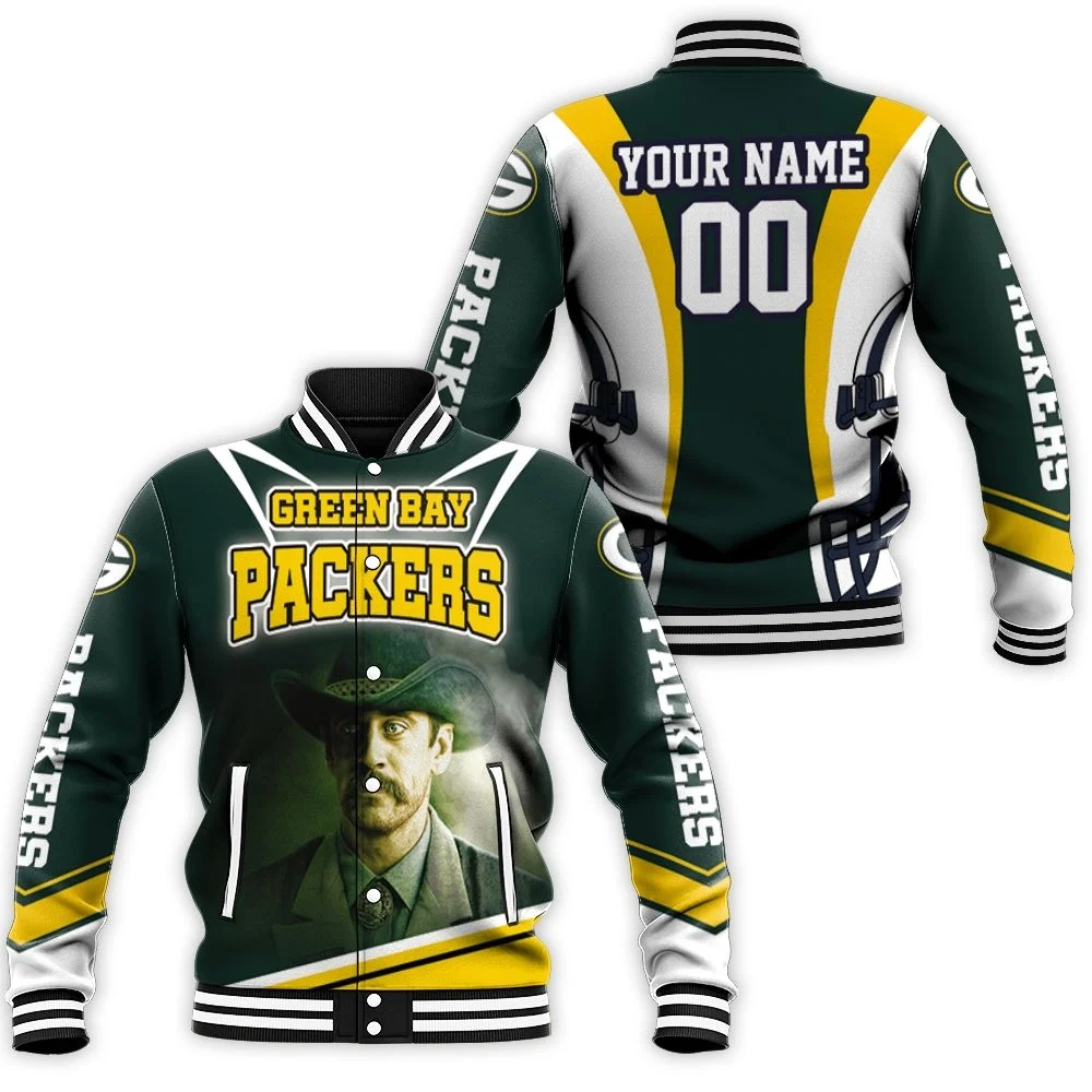 Aaron Rodgers Green Bay Packersposter For Fans Personalized Baseball Jacket