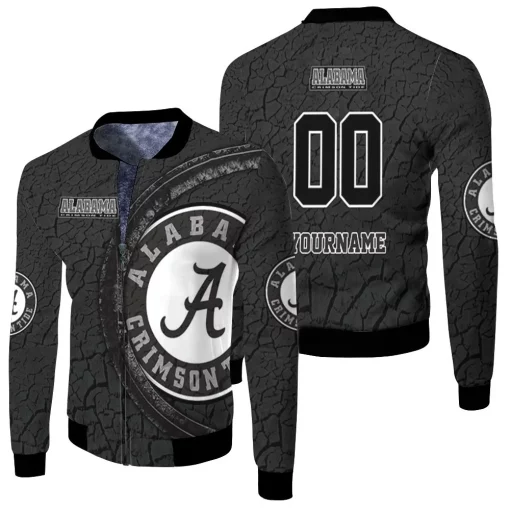 Alabama Crimson Tide Earth Pattern For Fans Personalized Fleece Bomber Jacket