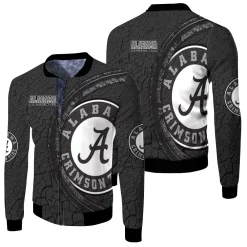 Alabama Crimson Tide Logo Earth Pattern For Fan 3d Jersey Fleece Bomber Jacket