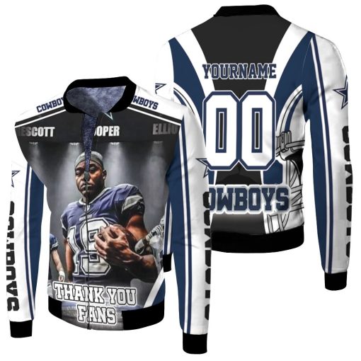 Amari Cooper 19 Dallas Cowboys Nfc East Division Champions Super Bowl 2021 Personalized Fleece Bomber Jacket