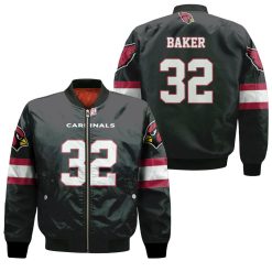 Arizona Cardinals Budda Baker #32 Great Player Nfl Alternate Game Black 2019 3d Designed Allover Gift For Arizona Fans Bomber Jacket