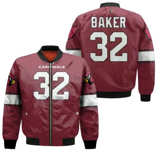 Arizona Cardinals Budda Baker #32 Nfl 2019 Draft First Round Pick Game Jersey Cardinal Custom 3d Designed Allover Gift For Arizona Fans Bomber Jacket