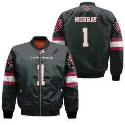 Arizona Cardinals Kyler Murray #1 Great Player Nfl Alternate Game Black 2019 3d Designed Allover Gift For Arizona Fans Bomber Jacket