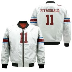 Arizona Cardinals Larry Fitzgerald #11 Great Player Nfl Legacy Vintage White 3d Designed Allover Gift For Arizona Fans Bomber Jacket