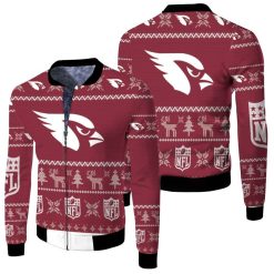 Arizona Cardinals Nfl Ugly Sweatshirt Christmas 3d Fleece Bomber Jacket