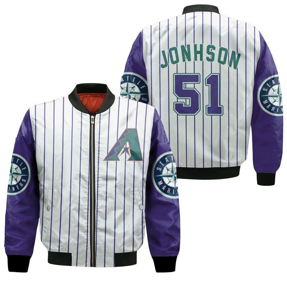 Men's Arizona Diamondbacks Randy Johnson Majestic Purple Cooperstown  Collection Official Name & Number T-Shirt