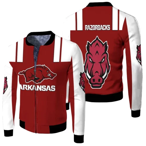 Arkansas Razorbacks Ncaa For Razorbacks Fan 3d Jersey Fleece Bomber Jacket