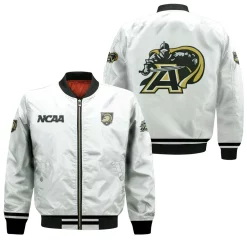 Army Black Knights Ncaa Classic White With Mascot Logo Gift For Army Black Knights Fans Bomber Jacket