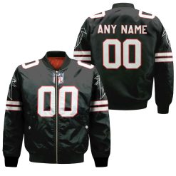 Atlanta Falcons Nfl American Football Team Logo Vintage Black 3d Designed Allover Custom Gift For Atlanta Fans Bomber Jacket