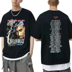 Awesome Rap All Eyez On Me 2pac Shaknr Vintage Print Short Sleeve T-Shirt