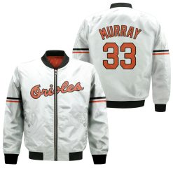 Baltimore Orioles Eddie Murray #33 Mlb Mitchell Ness 1985 Cooperstown Collection Mesh White 2019 3d Designed Allover Custom Gift For Baltimore Fans Bomber Jacket