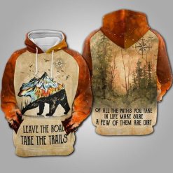 Bears Leave The Road Take The Trails All Over Printed 3d Hoodie