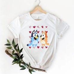 Bluey Heart Design Valentine Unisex T-Shirt