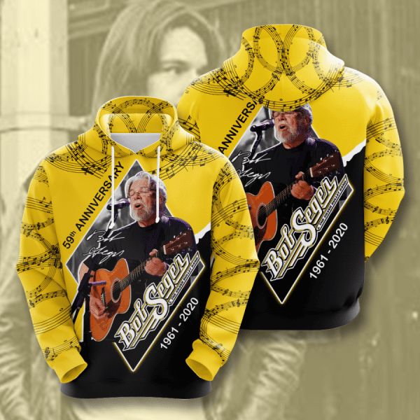 Bob Seger 59th Anniversary 1961 2020 Signature Design Gift For Fan Custom 3d All Over Printed Hoodie