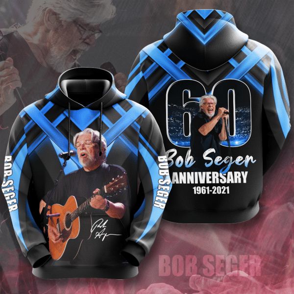 Bob Seger 60th Anniversary 1961 2021 Signature Design Gift For Fan Custom 3d All Over Printed Hoodie