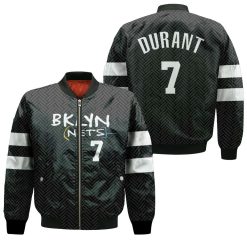 Brooklyn Nets Kevin Durant #7 Great Player 2020 Nba New Arrival Black 3d Designed Allover Gift For Brooklyn Fans Bomber Jacket