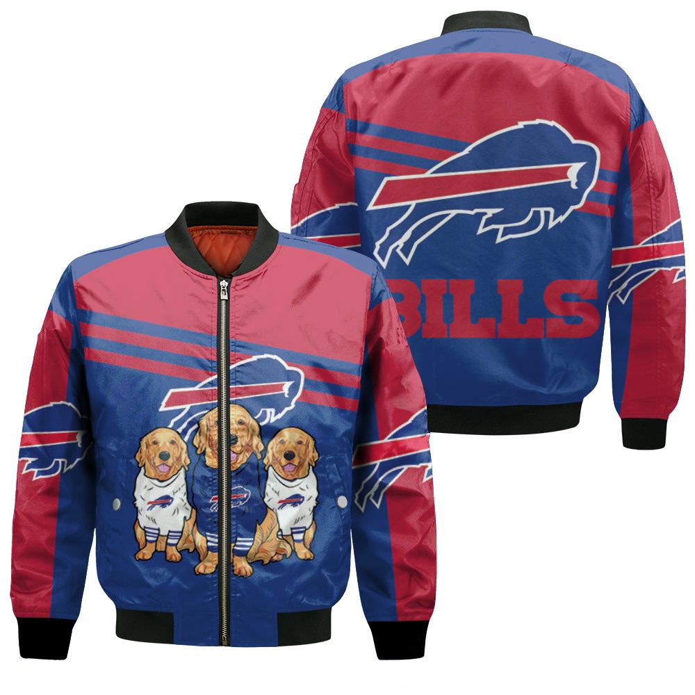Buffalo Bills Golden Retriever 2020 Afc East Champions Fan Bomber Jacket