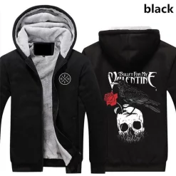 Bullet For My Valentine Classic Winter Over Print 3d Fleece Zip Hoodie