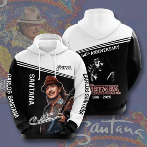 Carlos Santana 52th Anniversary 1966 2020 Signature Design Gift For Fan Custom 3d All Over Printed Hoodie