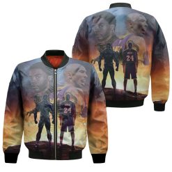 Chadwick Boseman And Kobe Bryant Black Panther Black Mamba For Fan 3d Jersey Bomber Jacket