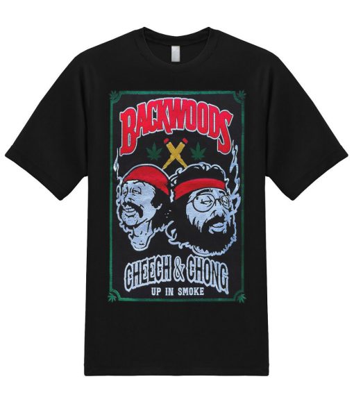 Cheech And Chong Backwoods Smoking Cigarette Marijuana Weed Pot Graphic T-Shirt