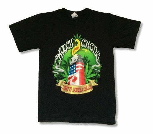 Cheech And Chong Light Up Usa Canada Tour T-Shirt