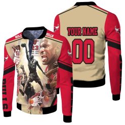 Chicago Bulls Michael Jordan Legend 23 Slam Dunk Personalized Fleece Bomber Jacket