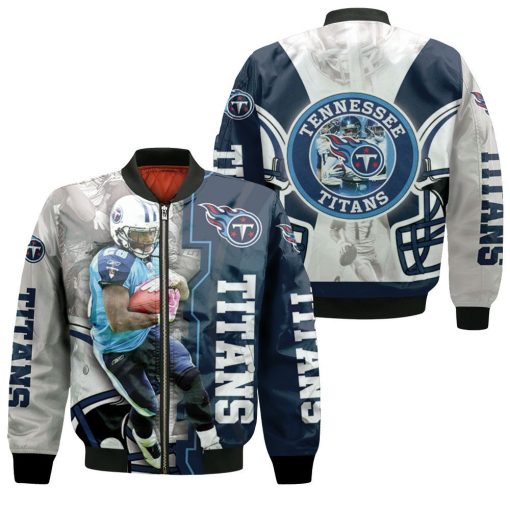 Chris Johnson #28 Tennessee Titans Afc South Division Champions Super Bowl 2021 For Fans Bomber Jacket