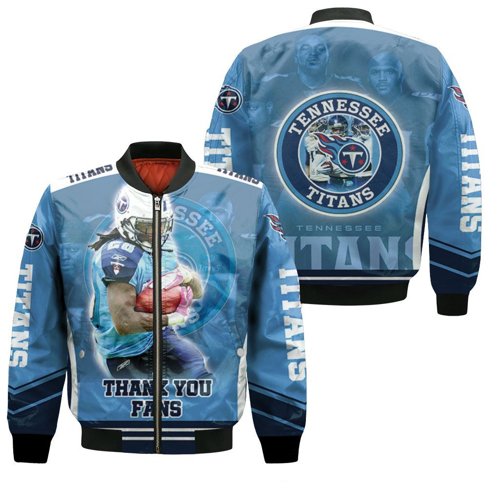 Chris Johnson #28 Tennessee Titans Super Bowl 2021 Afc South Division Champions Bomber Jacket