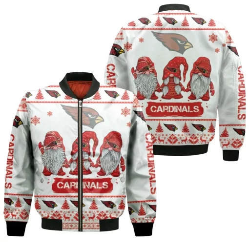 Christmas Gnomes Arizona Cardinals Ugly Sweatshirt Christmas 3d Bomber Jacket