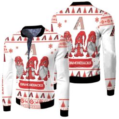 Christmas Gnomes Arizona Diamondbacks Ugly Sweatshirt Christmas 3d Fleece Bomber Jacket