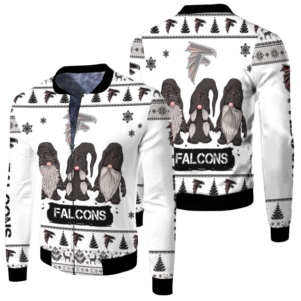 Christmas Gnomes Atlanta Falcons Ugly Sweatshirt Christmas 3d Fleece Bomber Jacket