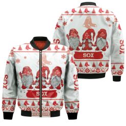 Christmas Gnomes Boston Red Soxugly Sweatshirt Christmas 3d Bomber Jacket