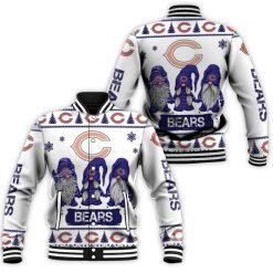 Christmas Gnomes Chicago Bears Ugly Sweatshirt Christmas 3d Baseball Jacket