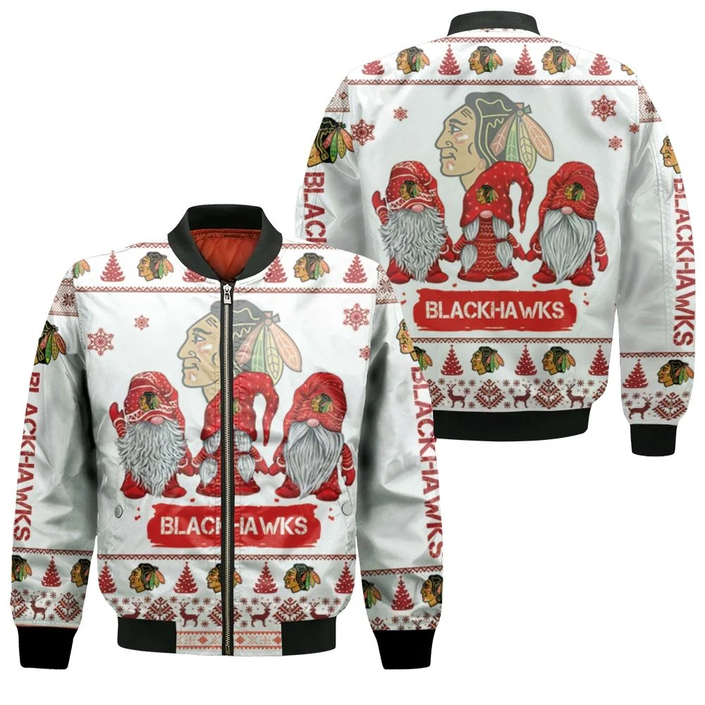 Christmas Gnomes Chicago Blackhawks Ugly Sweatshirt Christmas 3d Baseball  Jacket – Teepital – Everyday New Aesthetic Designs