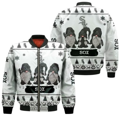 Christmas Gnomes Chicago White Sox Ugly Sweatshirt Christmas 3d Bomber Jacket