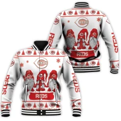 Christmas Gnomes Cincinnati Reds Ugly Sweatshirt Christmas 3d Baseball Jacket