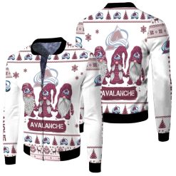 Christmas Gnomes Colorado Avalanche Ugly Sweatshirt Christmas 3d Fleece Bomber Jacket