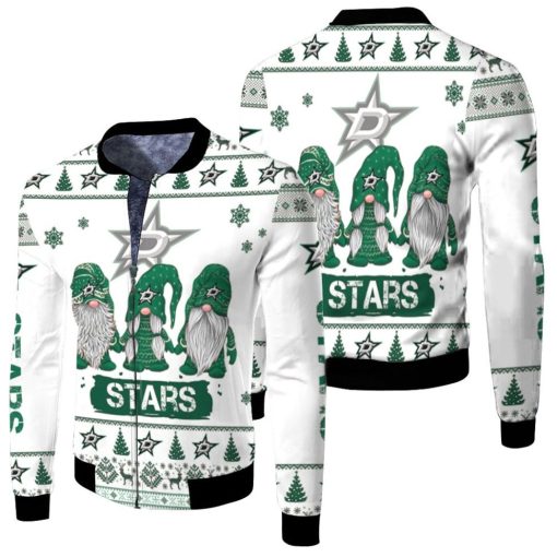 Christmas Gnomes Dallas Stars Ugly Sweatshirt Christmas 3d Fleece Bomber Jacket