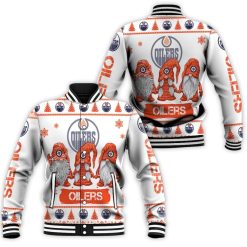 Christmas Gnomes Edmonton Oilers Ugly Sweatshirt Christmas 3d Baseball Jacket