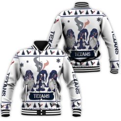 Christmas Gnomes Houston Texans Ugly Sweatshirt Christmas 3d Baseball Jacket