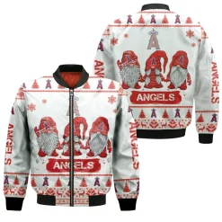 Christmas Gnomes Los Angeles Angels Ugly Sweatshirt Christmas 3d Bomber Jacket