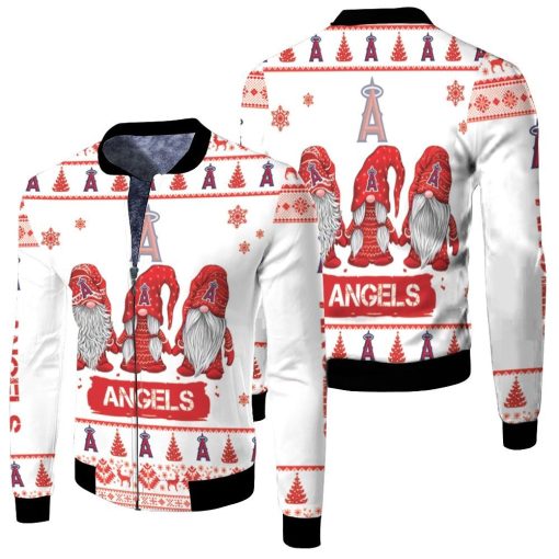 Christmas Gnomes Los Angeles Angels Ugly Sweatshirt Christmas 3d Fleece Bomber Jacket