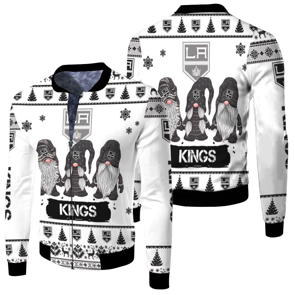 Christmas Gnomes Los Angeles Kings Ugly Sweatshirt Christmas 3d Fleece Bomber Jacket