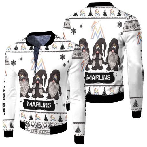 Christmas Gnomes Marlins Ugly Sweatshirt Christmas 3d Fleece Bomber Jacket