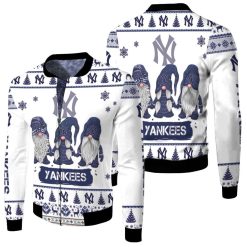 Christmas Gnomes New York Yankees Ugly Sweatshirt Christmas 3d Fleece Bomber Jacket