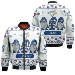 Christmas Gnomes Toronto Blue Jays Ugly Sweatshirt Christmas 3d Bomber Jacket