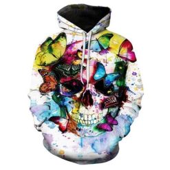 Colorful Skull For Men For Women All Over Printed Custom 3d Hoodie